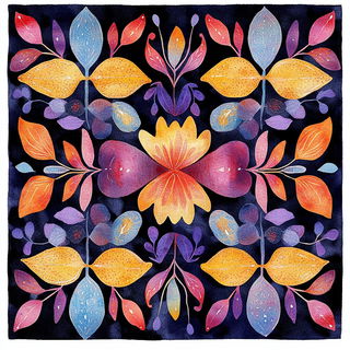 Hushwater style, Midjourney V6.1: creative pattern composition