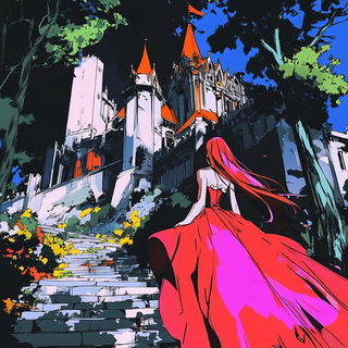 Grotesque Copperplate style, Midjourney V6.1: retro fairy-tale illustration