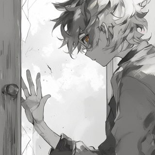 Archochromism style, Midjourney V6.1: black-and-white manga comic strip