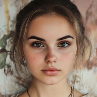 Archochromism style, Midjourney V6.1: photographic portrait of female protagonist