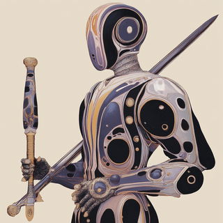 Gothicascade style, Midjourney V6.1: concept art character design of retropunk steam knight