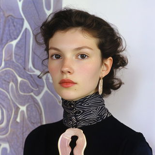 Gothicascade style, Midjourney V6.1: photographic portrait of female protagonist