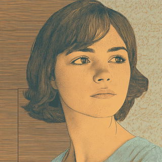 Glass Riddle style, Midjourney V6.1: photographic portrait of female protagonist