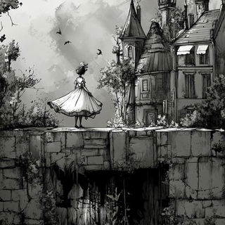Riderweave style, Midjourney V6.1: retro fairy-tale illustration