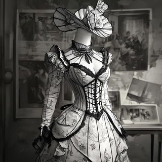 Riderweave style, Midjourney V6.1: haute-couture fashion outfit