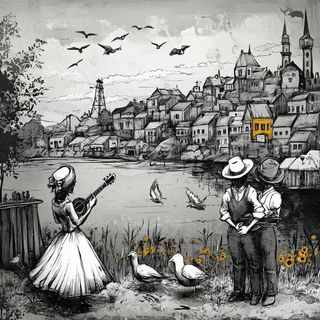 Riderweave style, Midjourney V6.1: traditional folk art