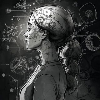 Riderweave style, Midjourney V6.1: editorial illustration for popular scientific magazine cover