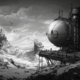 Riderweave style, Midjourney V6.1: cinematic shot from sci-fi movie