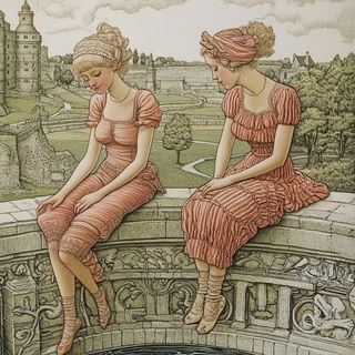 Galechromatic style, Midjourney V6.1: classical 18th-century oil painting