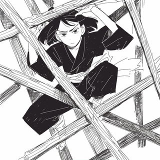 Sunfire Champleve style, Midjourney V6.1: black-and-white manga comic strip