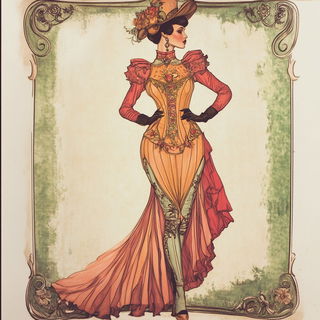 Tessera Mare style, Midjourney V6.1: haute-couture fashion outfit