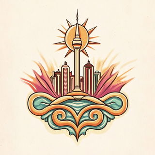 Tessera Mare style, Midjourney V6.1: bold minimalist logo design for Istanbul city municipal services