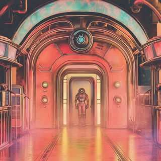 Tessera Mare style, Midjourney V6.1: cinematic shot from sci-fi movie
