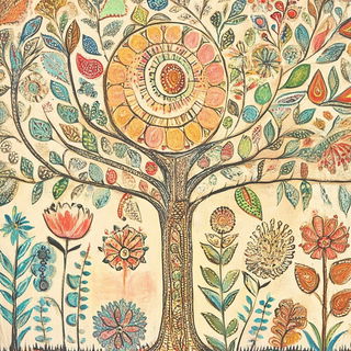 Inkhatch Meridian style, Midjourney V6.1: traditional folk art