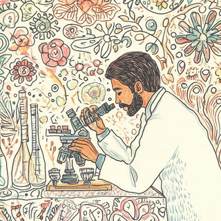 Inkhatch Meridian style, Midjourney V6.1: editorial illustration for popular scientific magazine cover