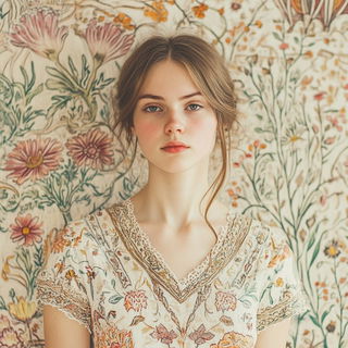 Inkhatch Meridian style, Midjourney V6.1: photographic portrait of female protagonist