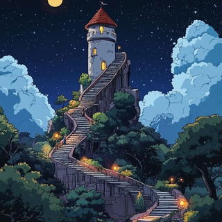Chromatic Wetland Brocade style, Midjourney V6.1: retro fairy-tale illustration