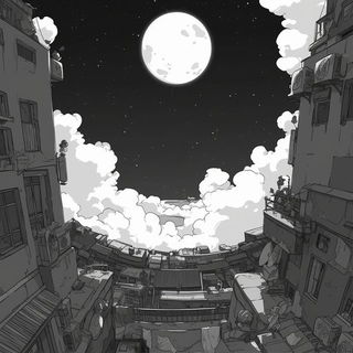 Chromatic Wetland Brocade style, Midjourney V6.1: black-and-white manga comic strip