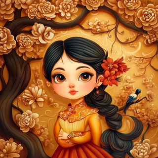 Celspiral style, Midjourney V6.1: traditional folk art
