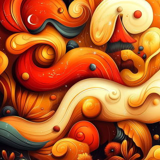 Celspiral style, Midjourney V6.1: creative pattern composition