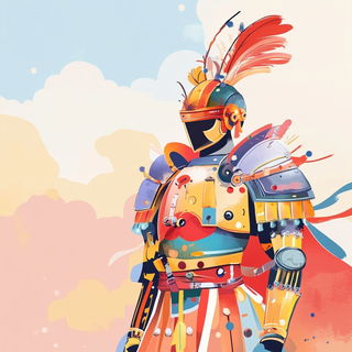 Paper Shrapnel style, Midjourney V6.1: concept art character design of retropunk steam knight