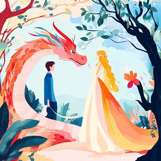 Paper Shrapnel style, Midjourney V6.1: retro fairy-tale illustration