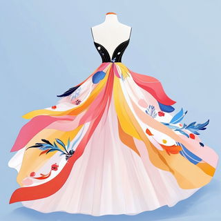 Paper Shrapnel style, Midjourney V6.1: haute-couture fashion outfit