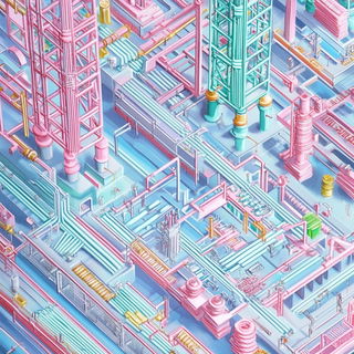 Kinetocut style, Midjourney V6.1: technical infrastructure blueprint schematics