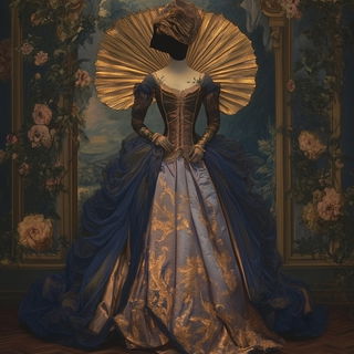 Ceramascape style, Midjourney V6.1: haute-couture fashion outfit
