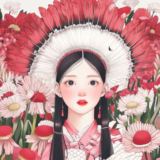 Pinkcell Bastion style, Midjourney V6.1: traditional folk art