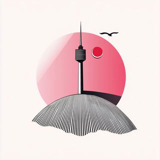 Pinkcell Bastion style, Midjourney V6.1: bold minimalist logo design for Istanbul city municipal services