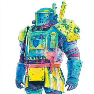 Cloudsteel style, Midjourney V6.1: concept art character design of retropunk steam knight