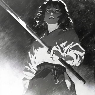 Neonstrata style, Midjourney V6.1: black-and-white manga comic strip