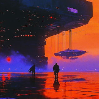 Neonstrata style, Midjourney V6.1: cinematic shot from sci-fi movie