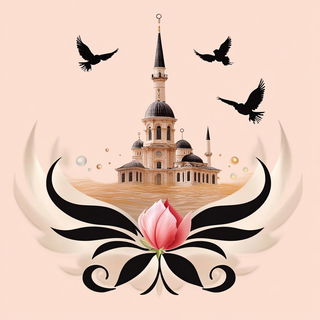Photomaquettism style, Midjourney V6.1: bold minimalist logo design for Istanbul city municipal services