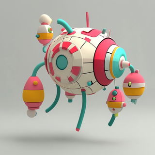 Tenonfire style, Midjourney V6.1: abstract 3D render