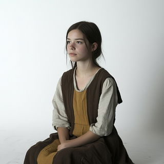 Tenonfire style, Midjourney V6.1: photographic portrait of female protagonist