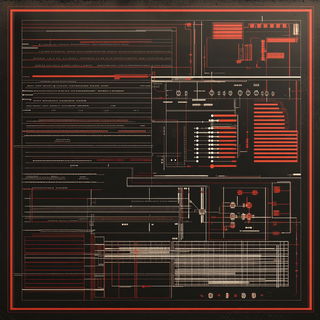 Blackridge Galvanism style, Midjourney V6.1: technical infrastructure blueprint schematics