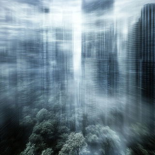 Poppyglass Halation style, Midjourney V6.1: megacity with futuristic bioarchitecture