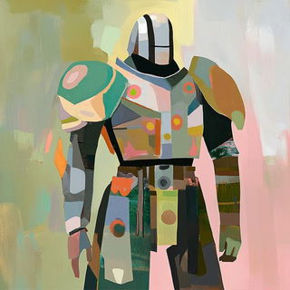 Carmine Hyphae Carnival style, Midjourney V6.1: concept art character design of retropunk steam knight