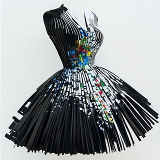 Peak Tessellation style, Midjourney V6.1: haute-couture fashion outfit