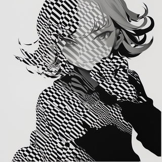 Peak Tessellation style, Midjourney V6.1: black-and-white manga comic strip