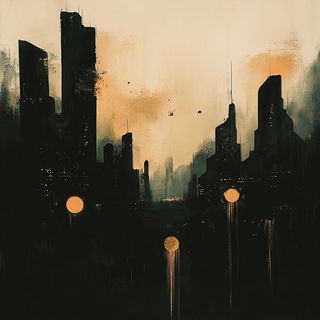 Enamelgloam style, Midjourney V6.1: megacity with futuristic bioarchitecture