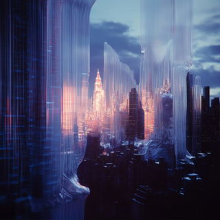 Castellum Chromaticum style, Midjourney V6.1: megacity with futuristic bioarchitecture