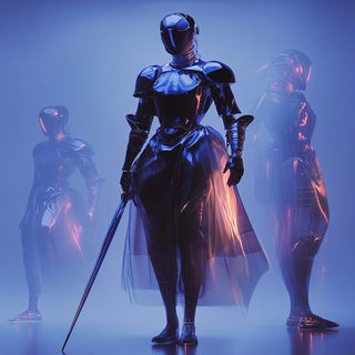 Castellum Chromaticum style, Midjourney V6.1: concept art character design of retropunk steam knight