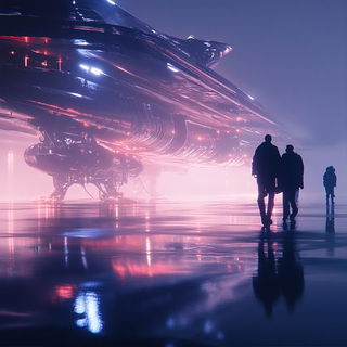 Castellum Chromaticum style, Midjourney V6.1: cinematic shot from sci-fi movie