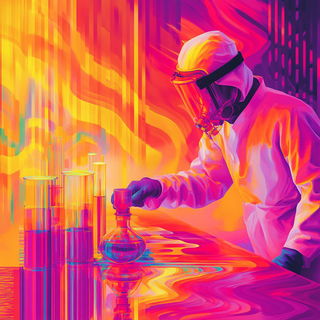 Registration Bloom style, Midjourney V6.1: editorial illustration for popular scientific magazine cover