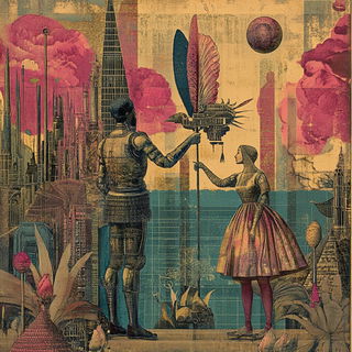 Vascular Thunder style, Midjourney V6.1: retro fairy-tale illustration