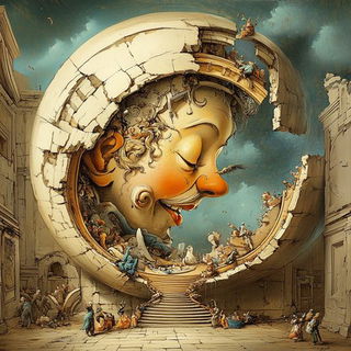 Chromaruin style, Midjourney V6.1: classical 18th-century oil painting