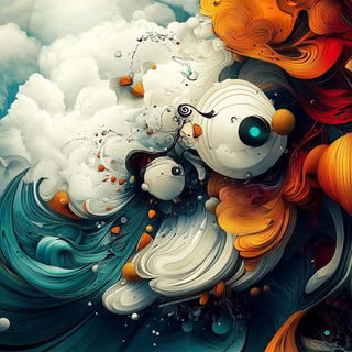 Chromaruin style, Midjourney V6.1: creative pattern composition